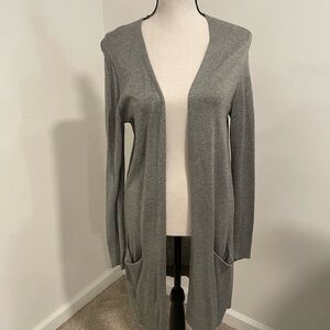 Gray Open Front Women's Sweater